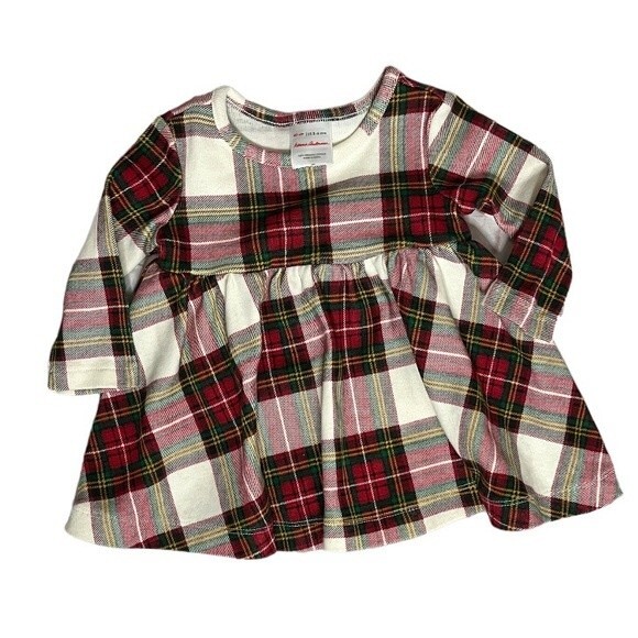 HANNA ANDERSSON Plaid Dress Red Green White Size 3-6 Mos Organic Cotton - Picture 3 of 6